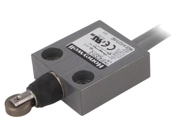Eindschakelaar; langwerpige roller van metaal Ø12,4mm; SPDT; 5A Eindschakelaar; langwerpige roller van metaal Ø12,4mm; SPDT; 5A
